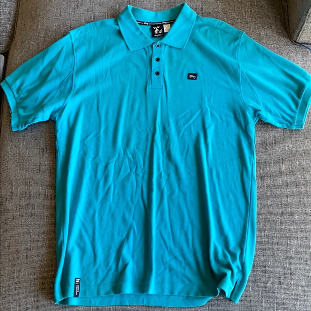 LRG Aqua Polo Shirt L